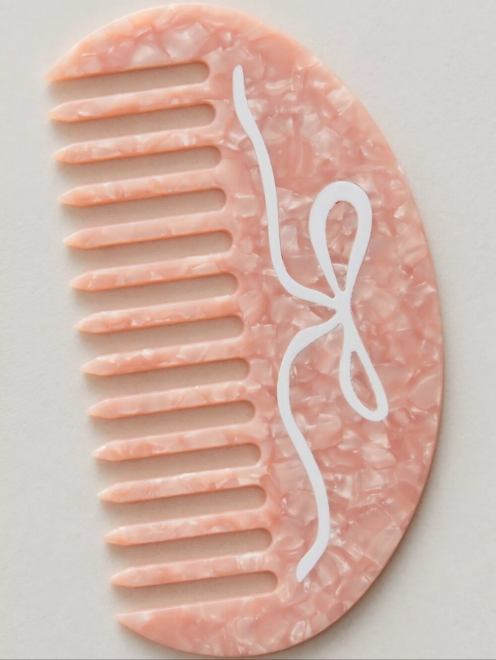 Solar Eclipse Hand-Painted Gua Sha Treatment Hair Comb Ballet Bow
